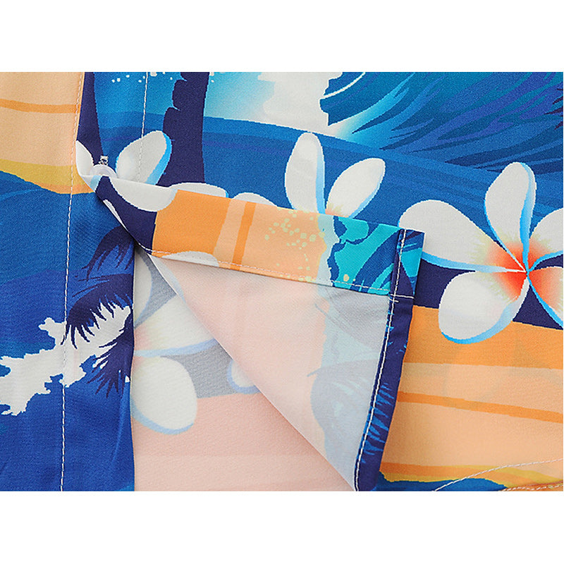 Sand Scenery Print Aloha Shirt, Short Sleeve