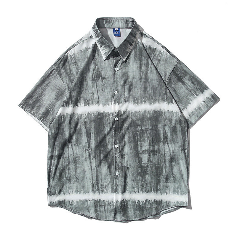 Unique tie-dye short-sleeved shirt