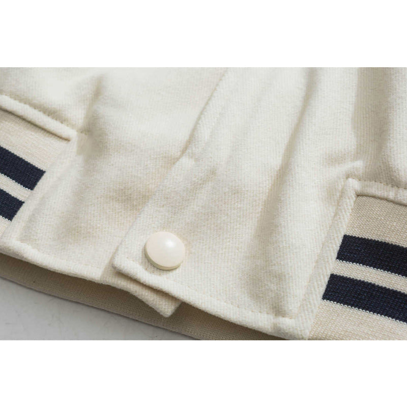 袖・配色切り替え 刺繡ワッペンスタジャン