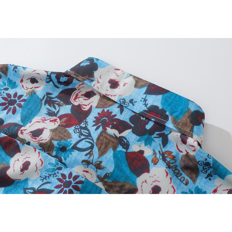 New Autumn Collection: Full Bloom Blue Long Sleeve Shirt