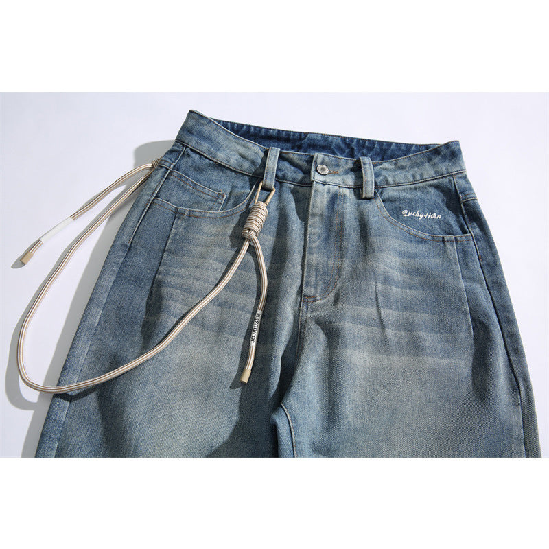cityboy removable strap washable denim pants