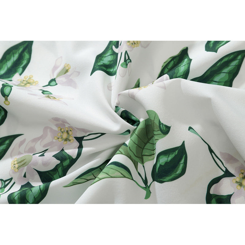Fresh Hawaiian floral short-sleeved shirt