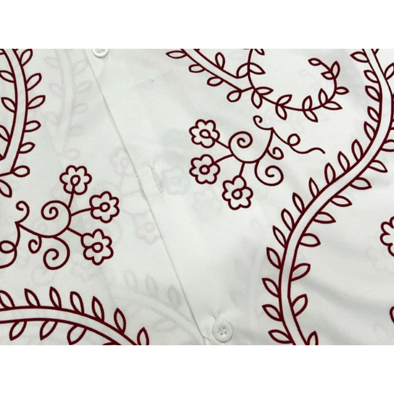 New for summer: ethnic print short-sleeved shirt