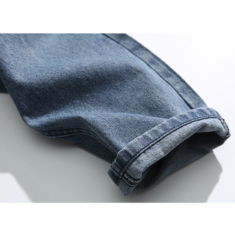 Washed Simple Straight Jeans