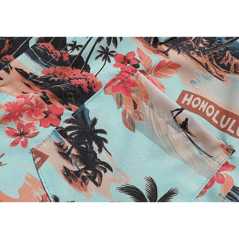 New for summer: Aloha print short-sleeved shirt