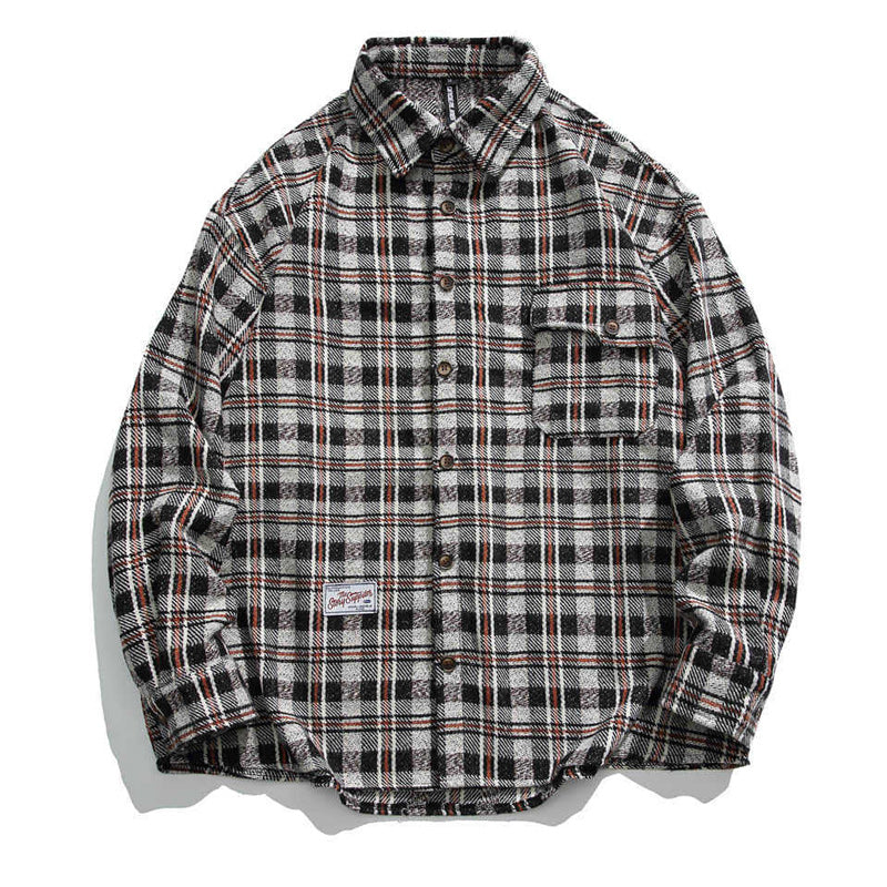 Classic checkered long-sleeved shirt