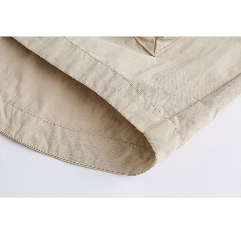 Functional pocket plain casual short sleeve shirt