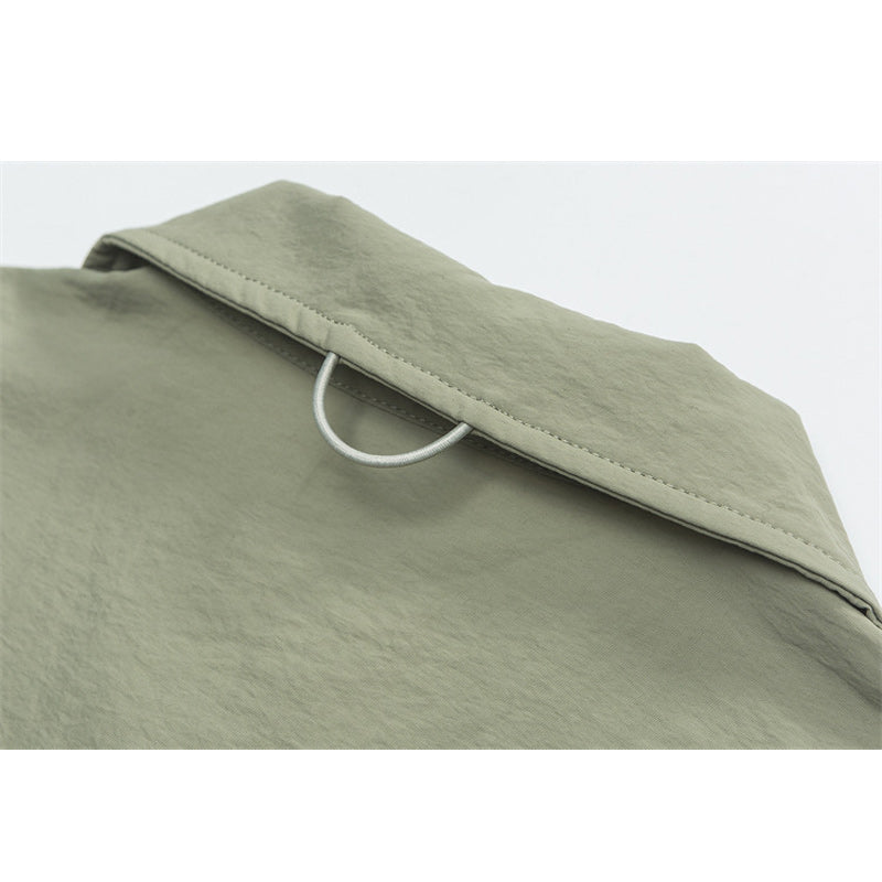 Retro Green Work Short Sleeve Shirt