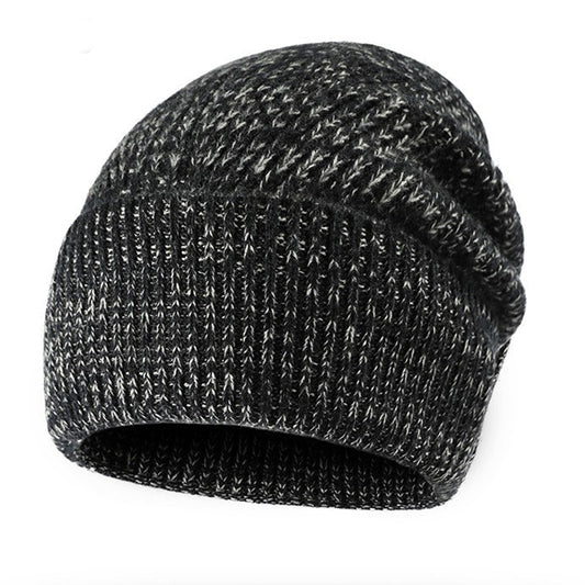 Men's Thick Wool Knit Cap for Autumn and Winter, Warm and Windproof