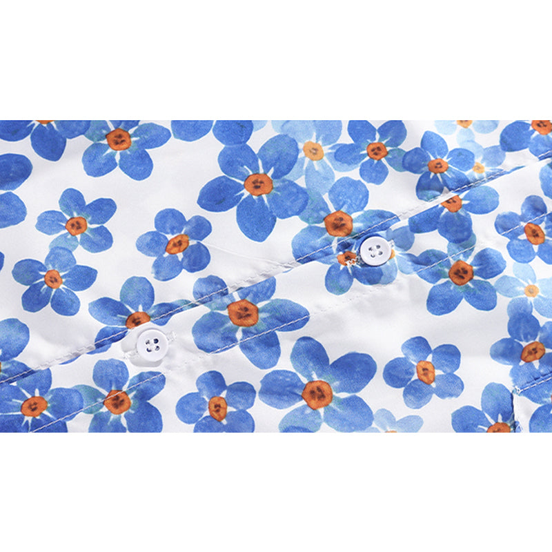 New for summer: floral print short-sleeved shirt
