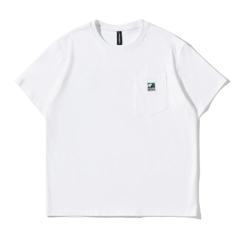 夏新作 Yama camping プリント半袖Tシャツ