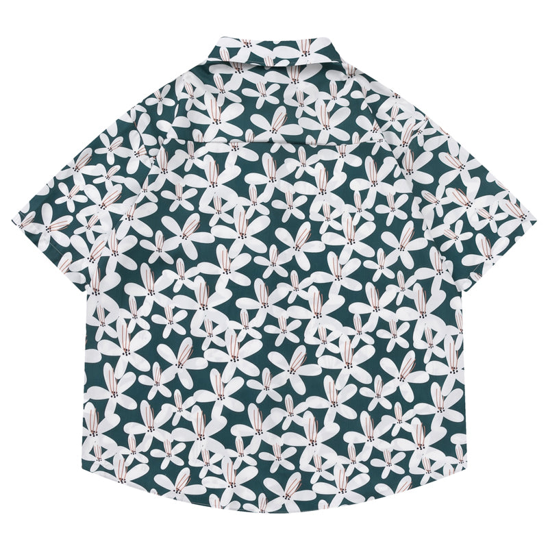 New for summer: Floral short-sleeved shirt in two colors