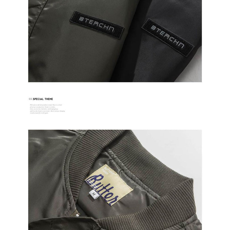 Men's Casual Solid Color Alphabet Zipper Coat