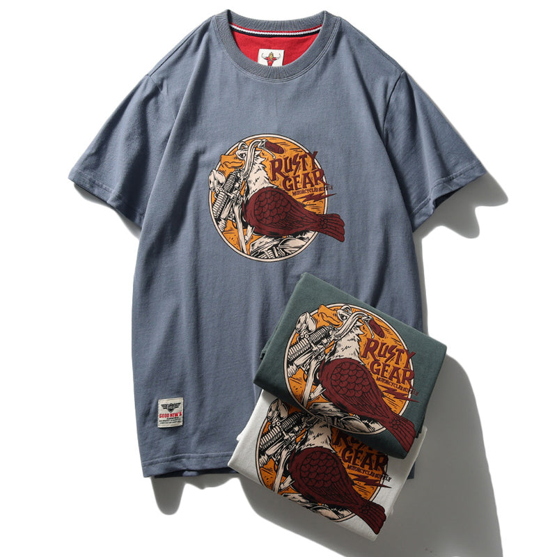 Eagle Bike Summer New American Casual Print T-shirt
