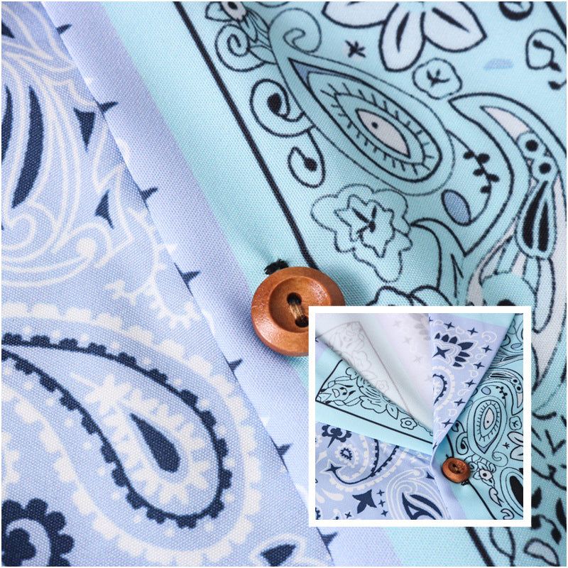 New for summer: Cashew print short-sleeved shirt