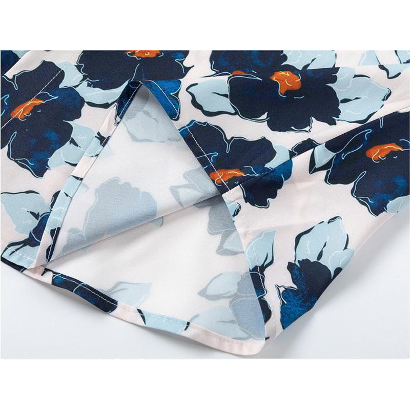 New for summer: Graffiti floral print short-sleeved shirt