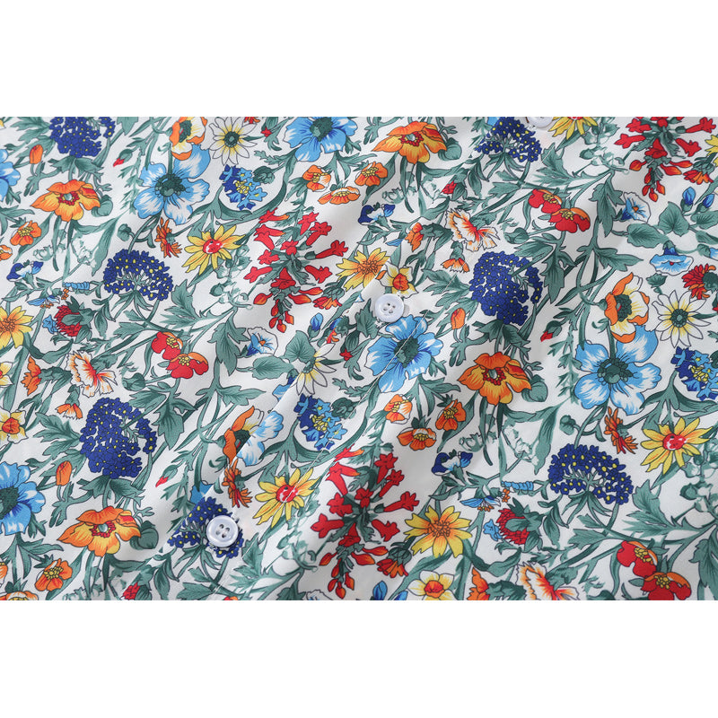 "Beautiful Flowers" Autumn Long Sleeve Print Shirt