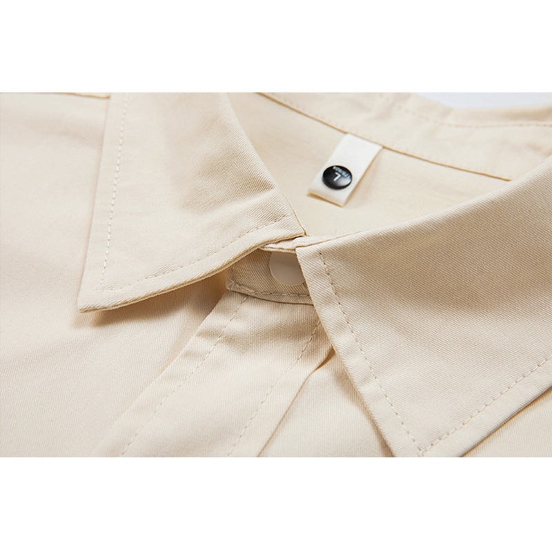 Plain casual half-sleeve men's shirt