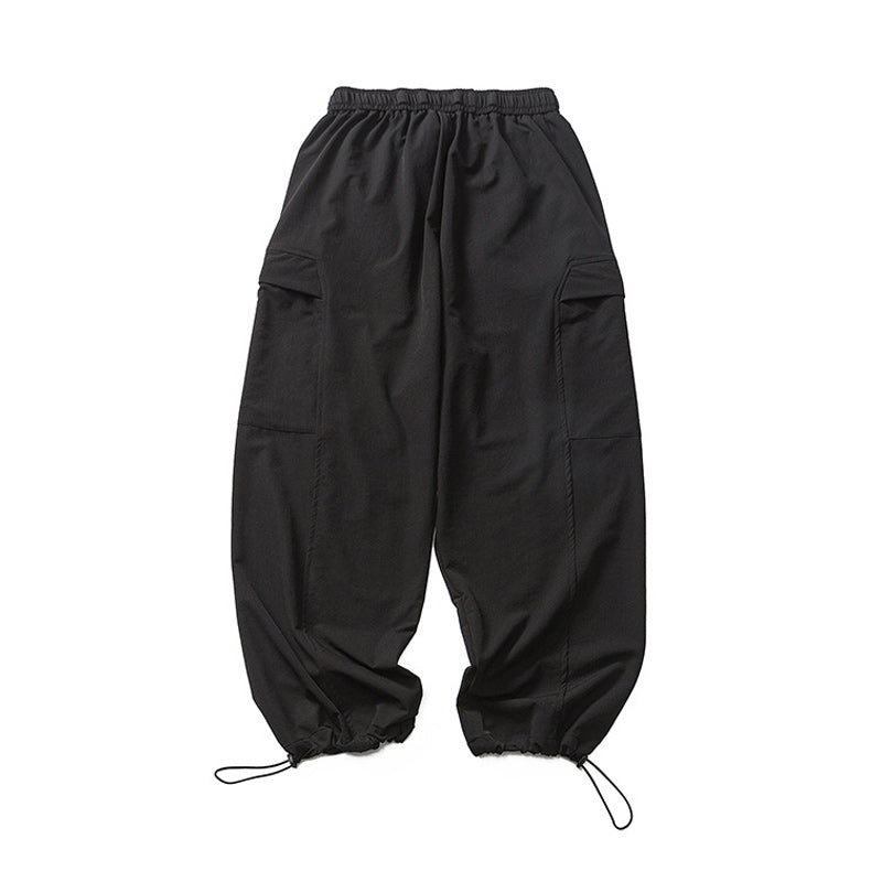 Functional pocket cargo pants with adjustable hem
