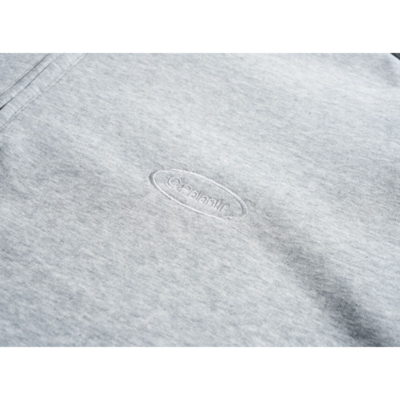 刺繍入り ハーフジップ袖ライン入りスウェット