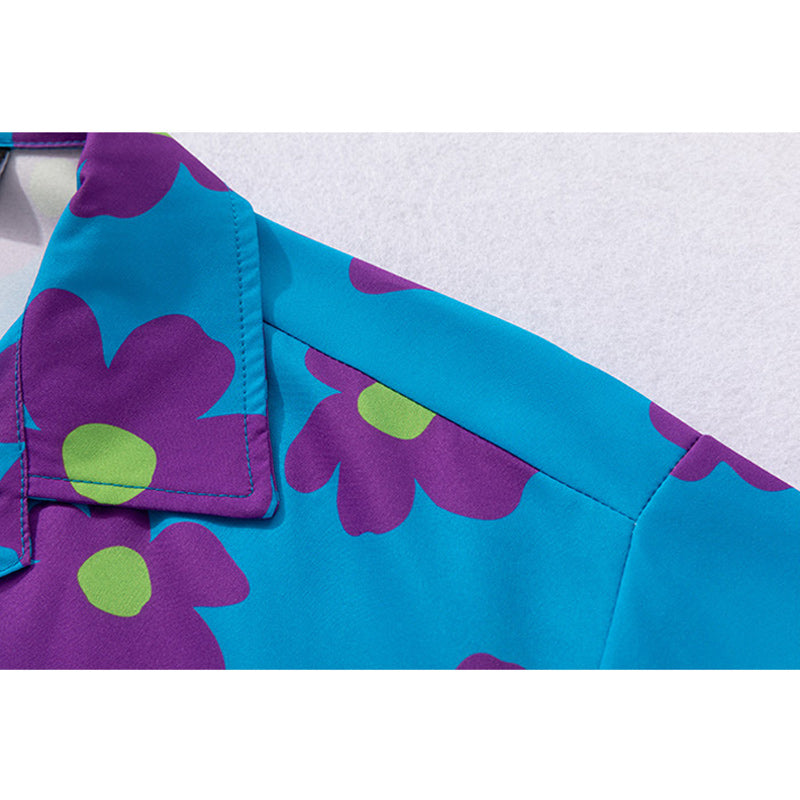 Colorful floral Hawaiian short-sleeved shirt