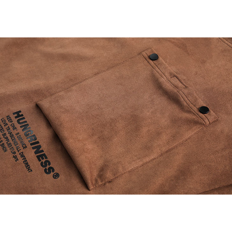 New for summer: 3D pocket suede short sleeve T-shirt