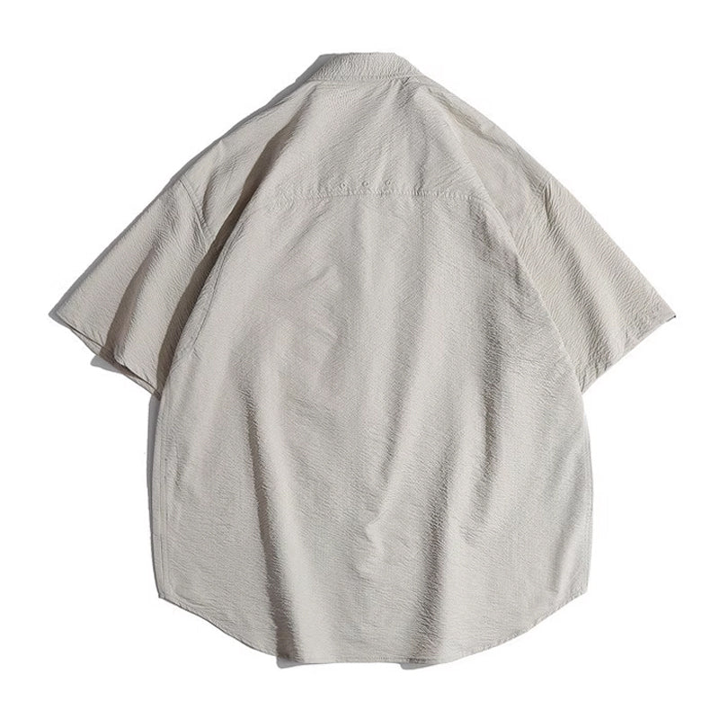 Dot Button Seersucker Work Shirt