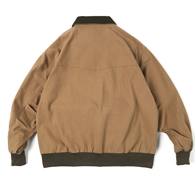 Plain corduroy neck casual jacket