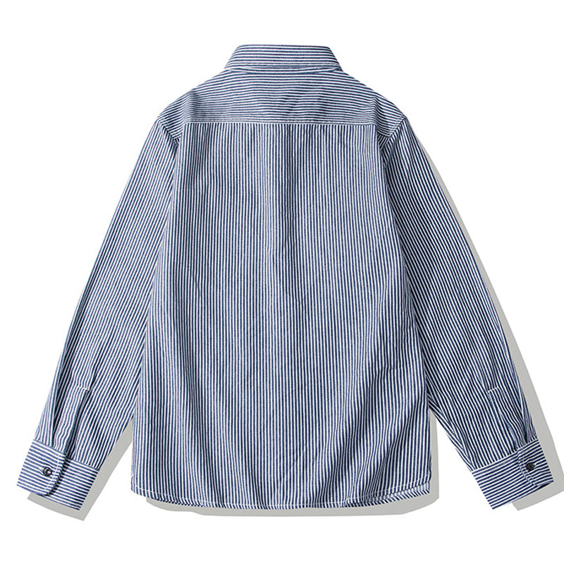 Hickory Railroad Stripe Denim Work Shirt