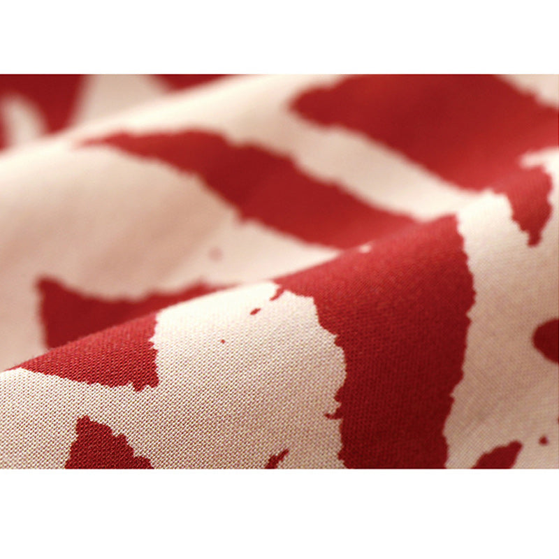 High-quality vintage flower print aloha shirt
