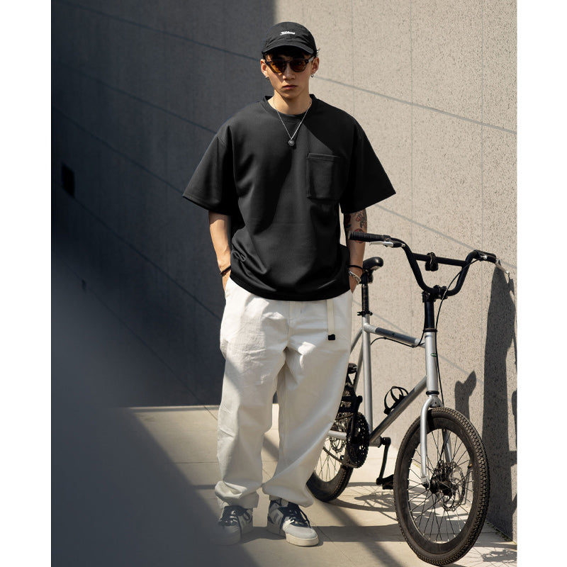 Quick-drying, non-iron functional pocket plain tee