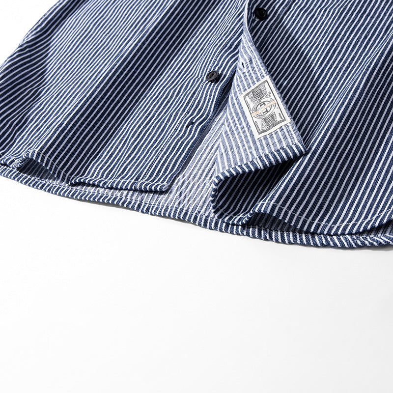 Hickory Railroad Stripe Denim Work Shirt