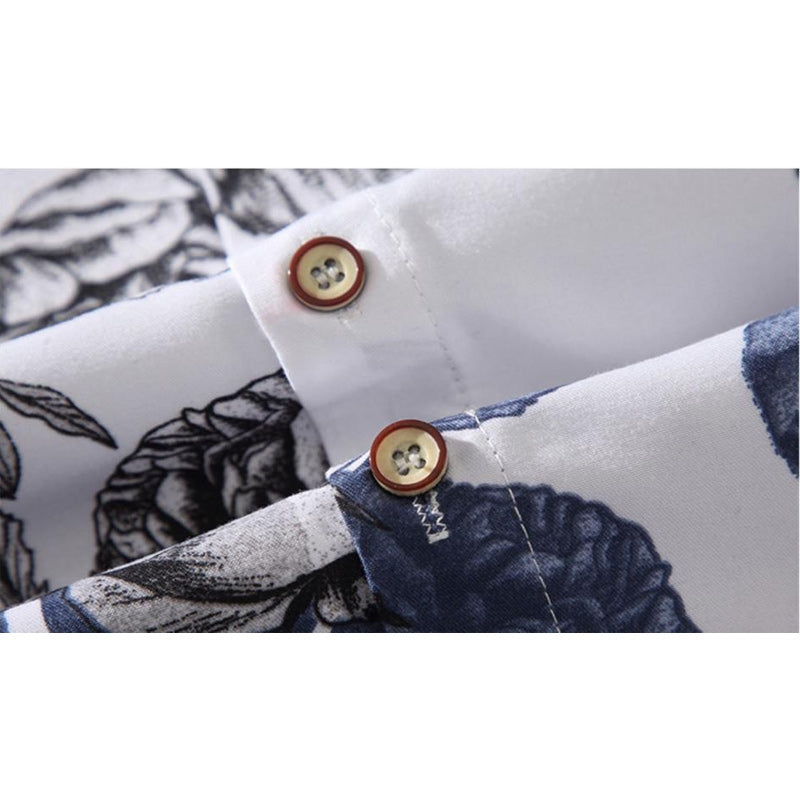 Classic floral summer short-sleeved aloha shirt
