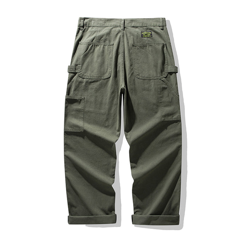 Piqué canvas multi-pocket work pants