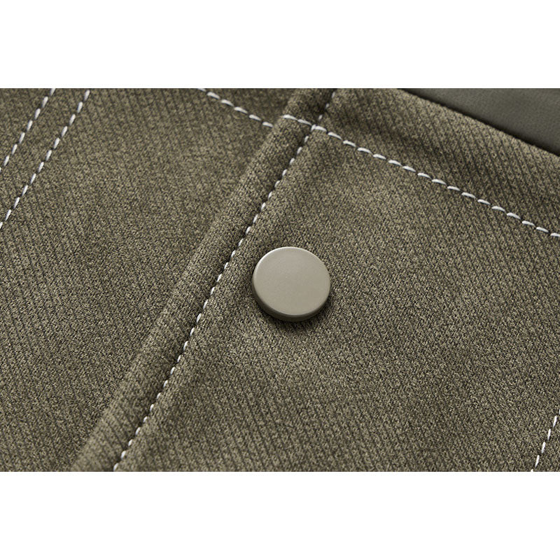 Suede PU switching skipper jacket