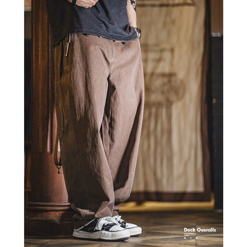 1930s Herringbone Twill Deck Overalls, Washed