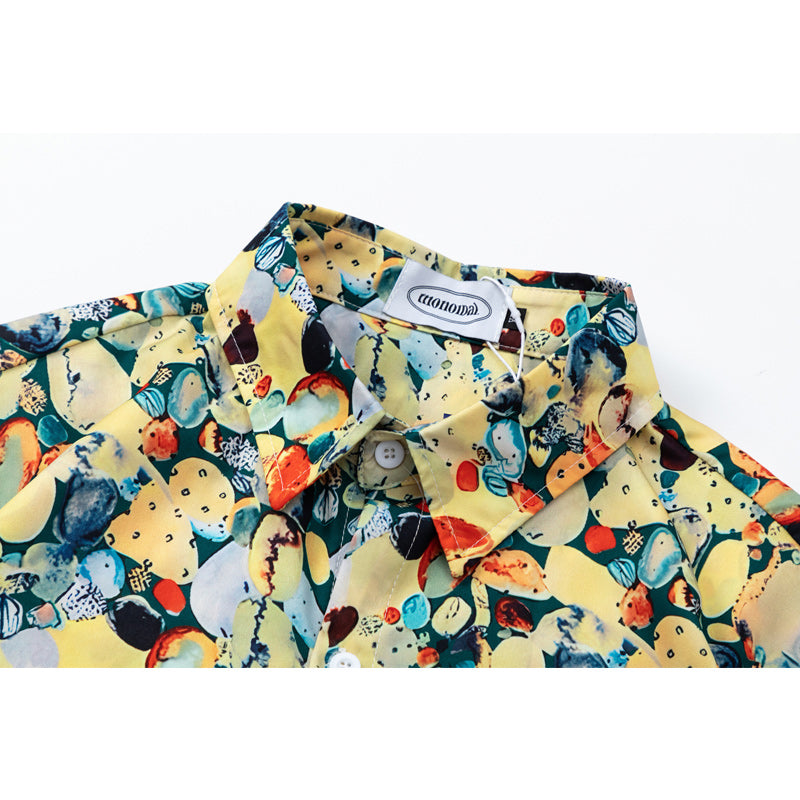 A Hawaiian print short-sleeved shirt perfect for summer