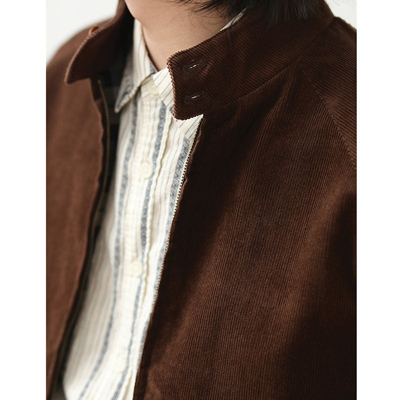 Corduroy G9 Stand Collar Harrington Jacket