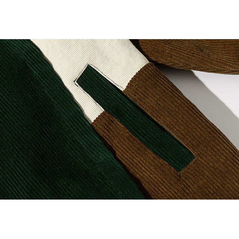 Switch stand collar zipper embroidery loose jacket