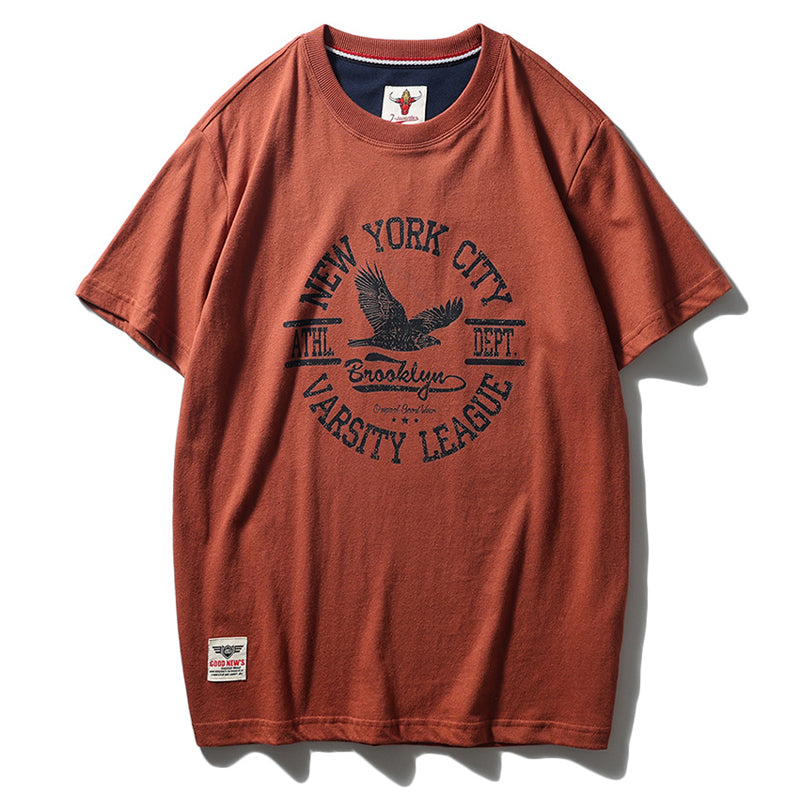 New summer American casual print T-shirt