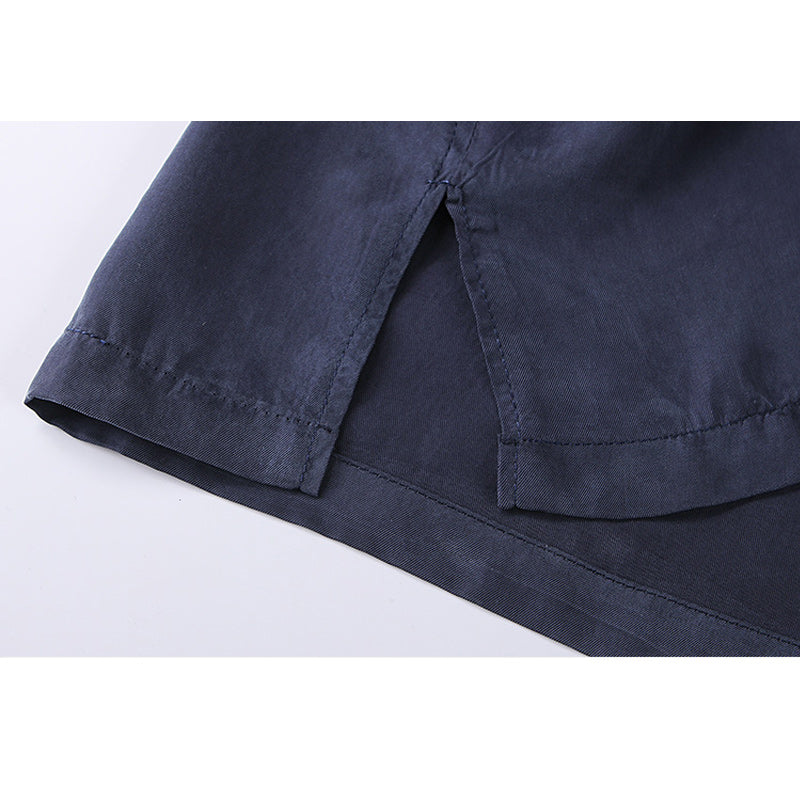 Cool and refreshing retro stand-up collar T-shirt
