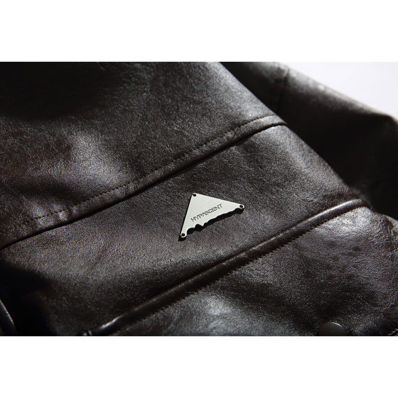 cityboy Cargo Men's Autumn Outdoor Leather Jacket, Waterproof and Windproof, for Commuting