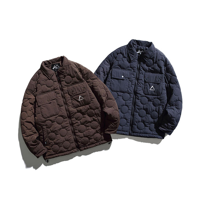 Lightly padded circular quilted work jacket