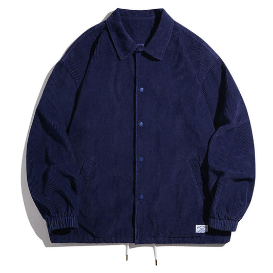 Retro plain corduroy jacket