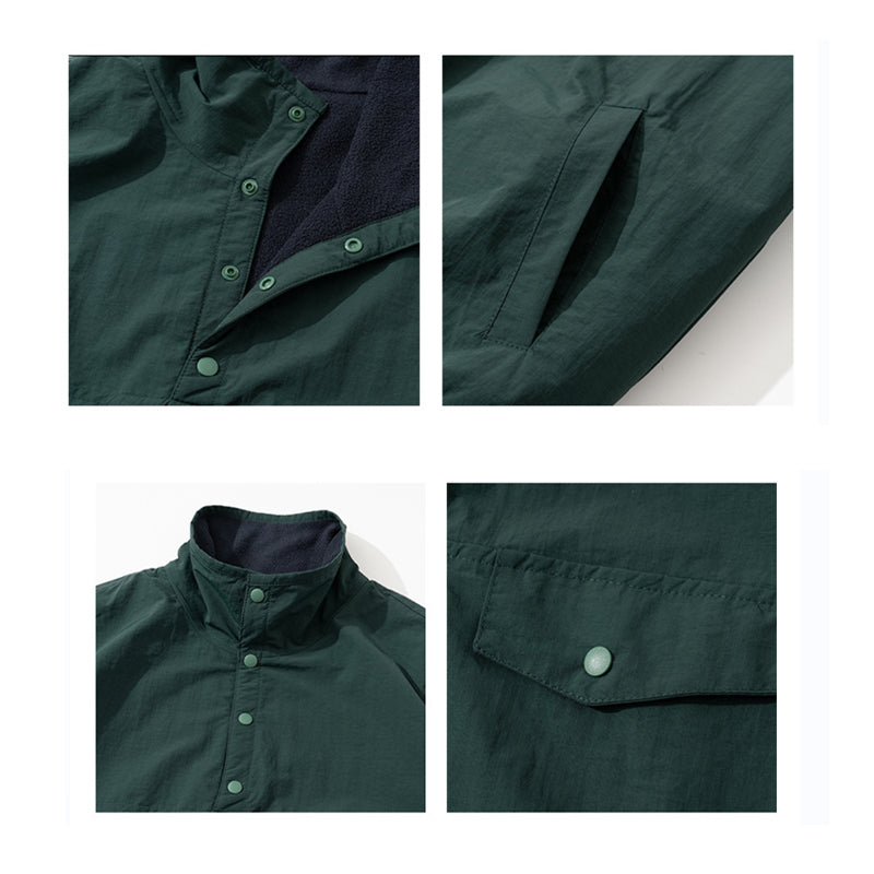 2-in-1 suede jacket, casual, double-sided, warm coat