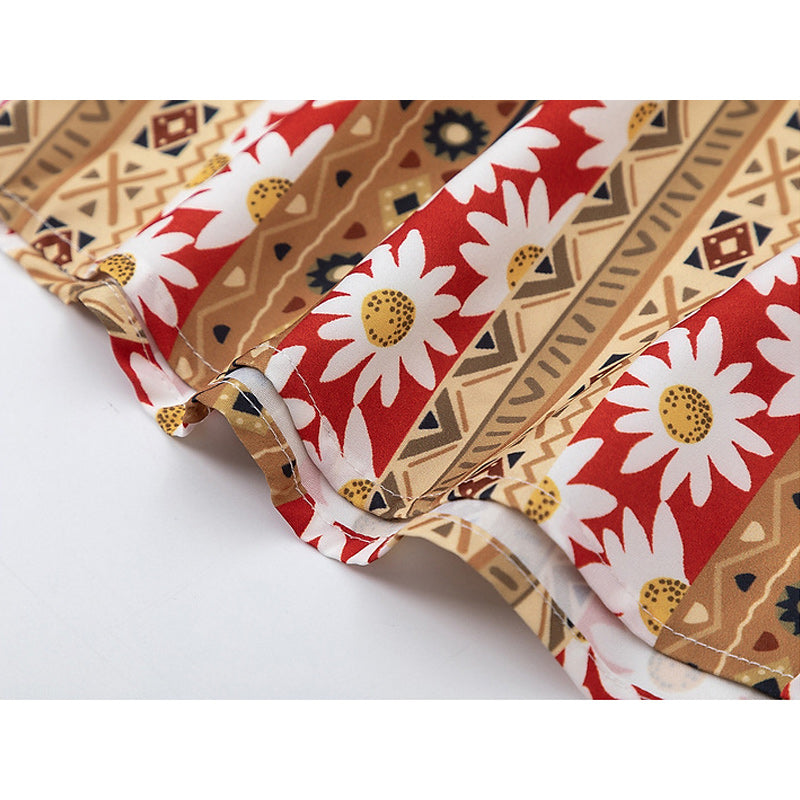 Harajuku style all-over print short-sleeved shirt