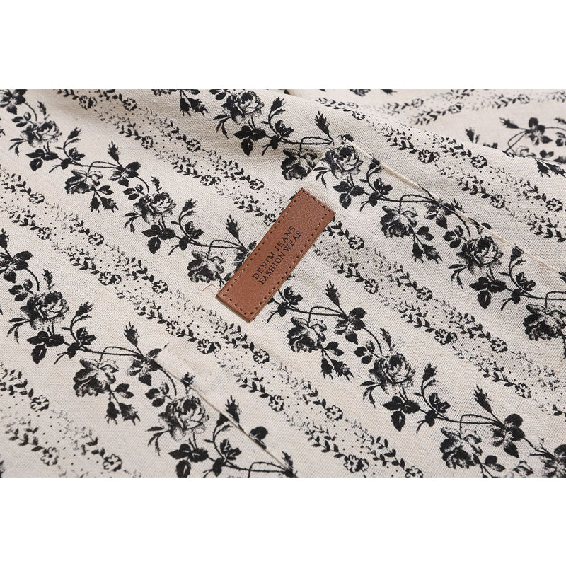 New for summer: floral print short-sleeved shirt