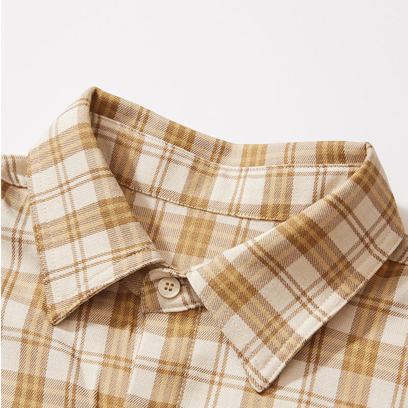 New Autumn Cityboy Check Pattern Long Sleeve Shirt