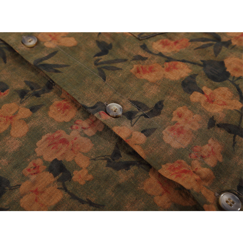New! INS Popular Retro Floral Short Sleeve Shirt