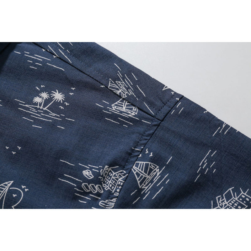 Casual all-over print aloha shirt